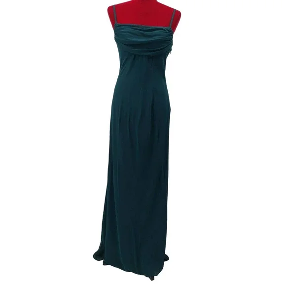 LULU'S SZ 2 XS Captivated Emerald Green Maxi Bridesmaid Dress - Picture 2 of 7